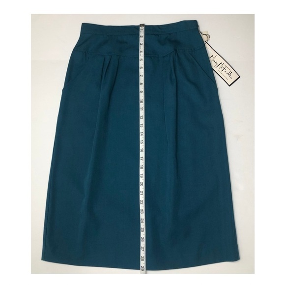 Mary McFadden Wool Blend Vintage Deadstock Midi Skirt Sz 14 NWT - Picture 11 of 13